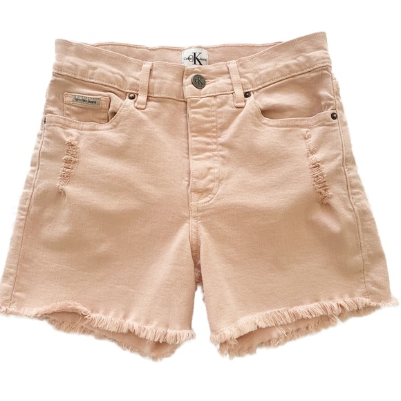 Calvin Klein Girl’s Jeans Distressed Shorts Size 14 - Picture 3 of 9